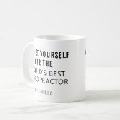 Bester Chiropraktiker Personalisierter Beruflicher Kaffeetasse (Vorderseite Links)