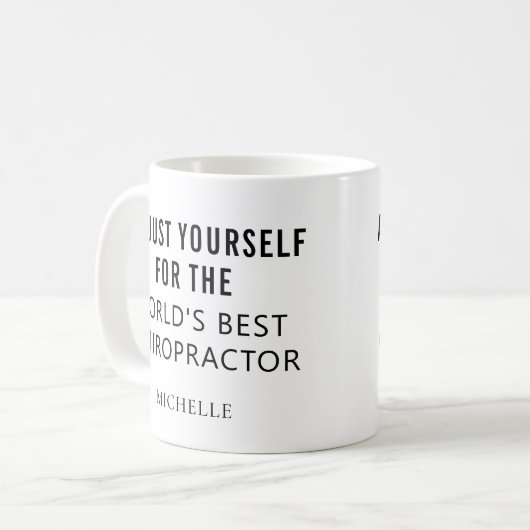 Bester Chiropraktiker Personalisierter Beruflicher Kaffeetasse (Vorderseite Links)