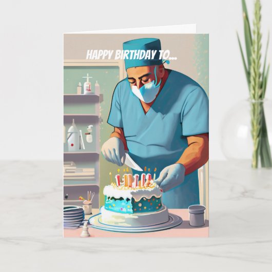 Bester Chirurg zum Geburtstag Karte (Vorderseite)