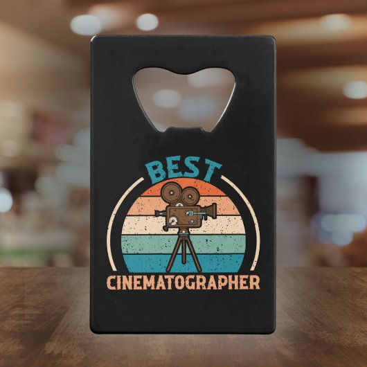 Bester Cinematographer Retro - Filmgeschenk - Crew Geldbeutel Flaschenöffner