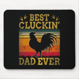 Bester Cluckender Vater Allerzeit Vintage-Stil zum Mousepad