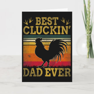 Bester Cluckin-Vater Aller Zeiten Vatertag im Vint Karte