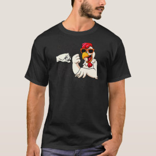 Bester Cluckin-Vater je Mens Animal Chicken Bauer T-Shirt