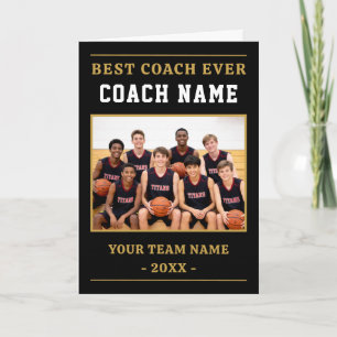 Bester Coach Aller Zeiten Basketball-Foto Dankeskarte