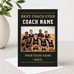 Bester Coach Aller Zeiten Basketball-Foto Dankeskarte