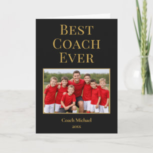 Bester Coach Aller Zeiten Elegantes Schwarz Gold Dankeskarte