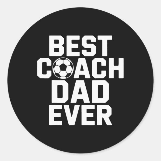 Bester Coach Dad Ever Fußballspieler Flüsterer Runder Aufkleber (Vorderseite)