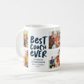 Bester Coach je 7 Foto Collage Team Geschenkmarina Kaffeetasse (Vorderseite Links)
