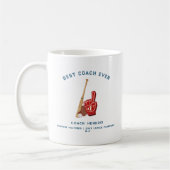 Bester Coach je | Baseball Coach Foto Kaffeetasse (Links)