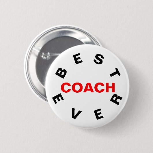 Bester Coach je Button (Vorne & Hinten)