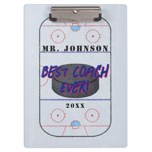 Bester Coach je Eishockey Klemmbrett (Vorderseite)