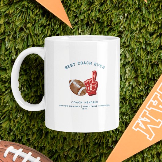 Bester Coach je | Football Coach Foto Kaffeetasse