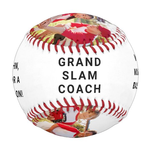 Bester Coach je Foto Baseball (Vorderseite)