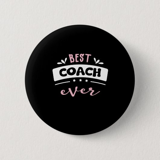 Bester Coach je Geschenk Idee Button (Vorderseite)