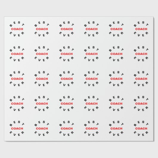 Bester Coach je Geschenkpapier (Flach)