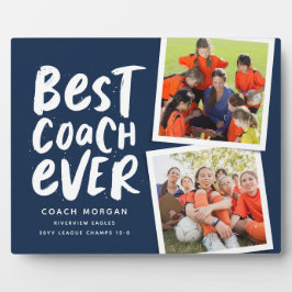 Bester Coach je Marine zwei Foto Team Danke Fotoplatte