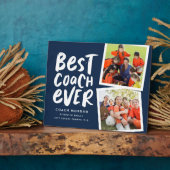 Bester Coach je Marine zwei Foto Team Danke Fotoplatte (Seite)