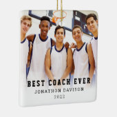 Bester Coach je Name Team Foto Overlay Keramik ode Keramikornament (Rechts)
