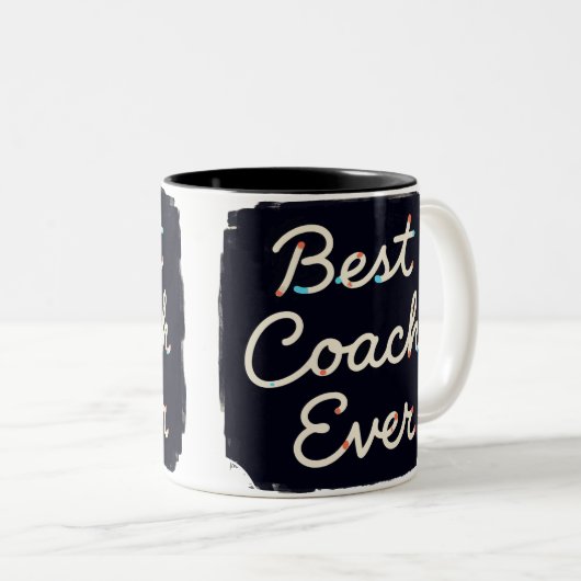 Bester Coach je Personalisierte Wertschätzung Zweifarbige Tasse (VorderseiteRechts)