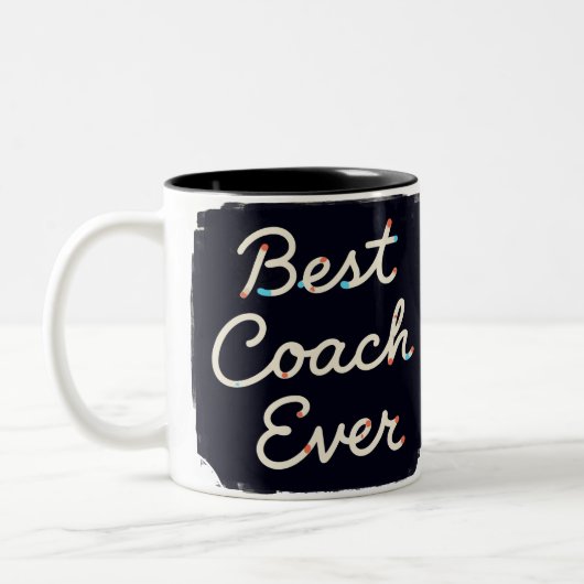 Bester Coach je Personalisierte Wertschätzung Zweifarbige Tasse (Links)