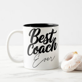 Bester Coach je Personalisiertes Wertgutschein Zweifarbige Tasse