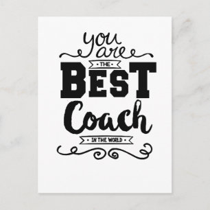 Bester Coach je Postkarte