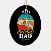 Bester Cockatiel-Vater je Bird Cockatiel Parrot Keramik Ornament (Rechts)
