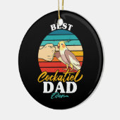 Bester Cockatiel-Vater je Bird Cockatiel Parrot Keramik Ornament (Links)