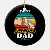 Bester Cockatiel-Vater je Bird Cockatiel Parrot Keramik Ornament (Hinten)
