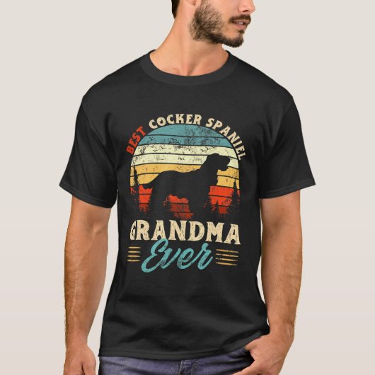 Bester Cocker Spaniel Oma Ever Dog T-Shirt (Vorderseite)
