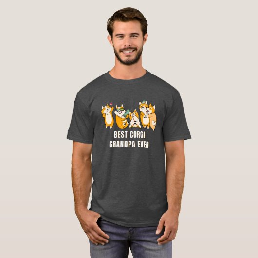 Bester Corgi-Großvater-überhaupt Geschenk-T - T-Shirt (Vorne ganz)