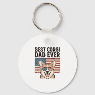 Bester Corgi-Vater Aller Patrioten Vintage-Hund-Sh Schlüsselanhänger