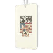 Bester Corgi-Vater Aller Patriotischer Vintage-Hun Autolufterfrischer (Links)