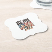 Bester Corgi-Vater Aller Patriotischer Vintage-Hun Untersetzer (angewinkelt)