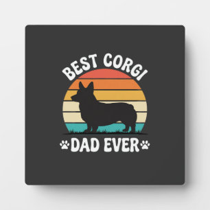 Bester Corgi-Vater Aller Zeiten Retro Hund Fotoplatte