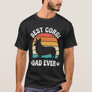 Bester Corgi-Vater Aller Zeiten Retro Hund T-Shirt