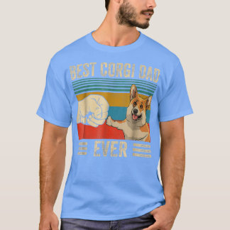 Bester Corgi-Vater je Bump passend Vintages Retro T-Shirt