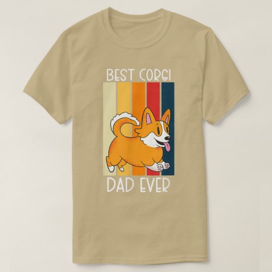 Bester Corgi Vater je Corgi Dog Lover T-Shirt (Design vorne)