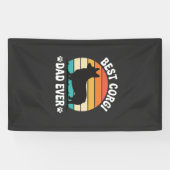 Bester Corgi-Vater überhaupt Retro-Hund Banner (Horizontal)