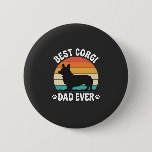 Bester Corgi-Vater überhaupt Retro-Hund Button