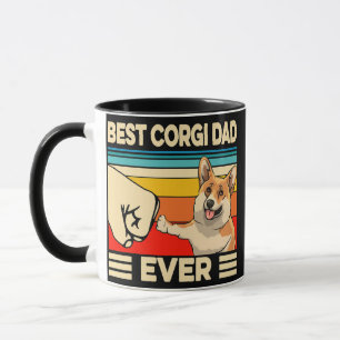 Bester Corgi-Vater überhaupt Retro Vintage 60er 70 Tasse