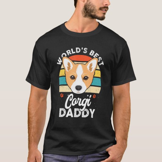 Bester Corgi-Vati-Hund der Welt T-Shirt (Vorderseite)