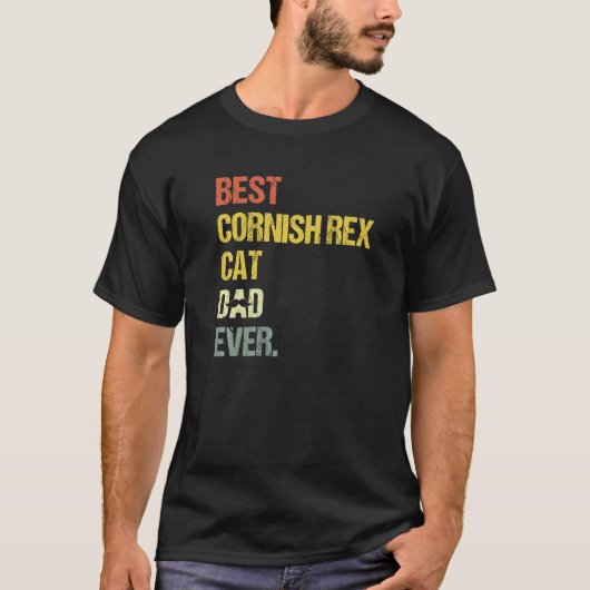 Bester Cornish Rex Kater Vater T-Shirt (Vorderseite)