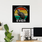 Bester Cornish Rex-Vater Aller Zeiten Poster (Heimbüro)