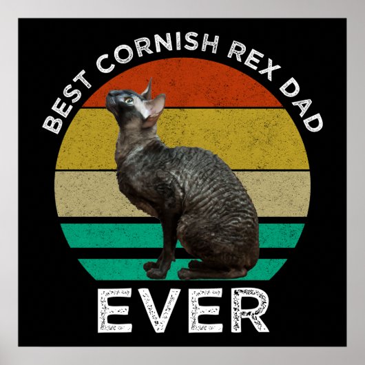 Bester Cornish Rex-Vater Aller Zeiten Poster (Vorne)