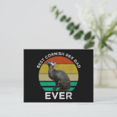 Bester Cornish Rex-Vater Aller Zeiten Postkarte (Stehend Vorderseite)