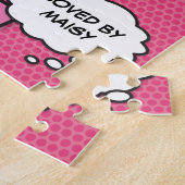 Bester Cousin 12 Foto Collage Pink Fun Comic Puzzle (Seite)