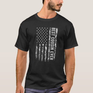 Bester Cousin je amerikanische Flaggen Camouflage T-Shirt