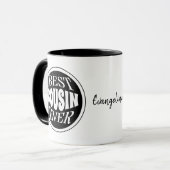 Bester Cousin je Personalisiert Tasse (Vorderseite Links)