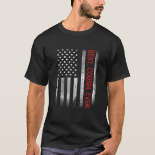 Bester Cousin je Vintage amerikanische Flagge für  T-Shirt